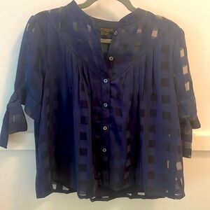 Navy button up top from Anthro size small